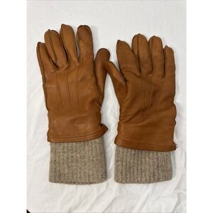 Men's Saddle Brown Deerskin leather Lined Glove - Size Large Made In The USA